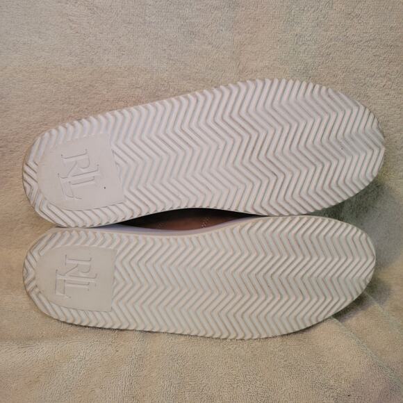 LAUREN RALPH LAUREN ANGELINE Beige Suede Women's Athletic Sneaker Shoe 8.5 - Picture 6 of 9